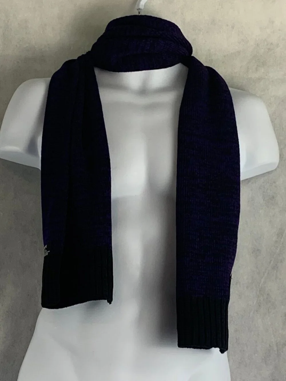 Alfani Men's 100% Acrylic Knit Space-Dyed Scarf, Plum Purple, One Size